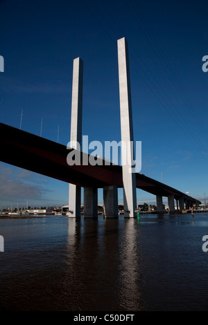 West Gate bridge over Yarra River in Melbourne Stock Photo 